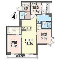 こもれび 00201 ｜ 埼玉県さいたま市大宮区上小町771（賃貸アパート3LDK・2階・71.77㎡） その2