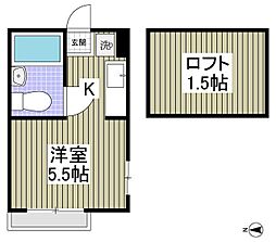 ギュース・ファイン ワンルームの間取図画像