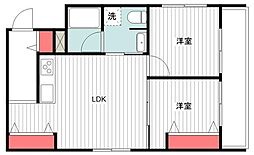えんぷらす滝野川 2LDKの間取図画像