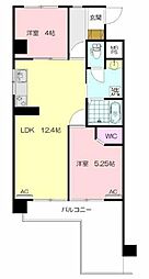 アドミールあざみ野 2LDKの間取図画像
