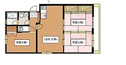 プレリュード篠栗2 3LDKの間取図画像