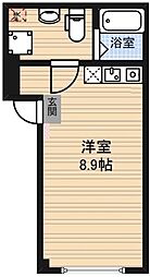 Belle Harmonie Nishigahara 5階ワンルームの間取り