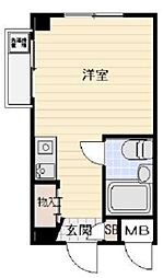 日神パレス上石神井 ワンルームの間取図画像