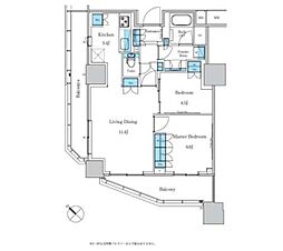 パークアクシス滝野川ラ　ブリーズ 2階2LDKの間取り