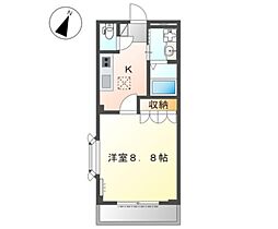 Angela 1Kの間取図画像