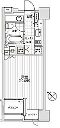 カスタリア銀座 3階ワンルームの間取り