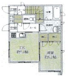 ETハウス 1階1DKの間取り
