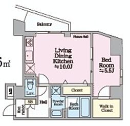 アイル イマージュ押上イースト 6階1LDKの間取り