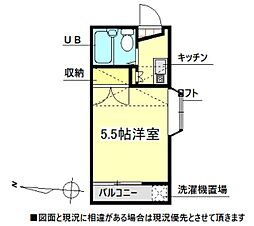 ロジュマン坂戸3号館 1Kの間取図画像