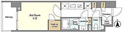 OrchidResidence渋谷富ヶ谷 1Kの間取図画像