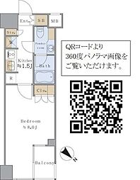 BrilliaistSENDAGAYA 1Kの間取図画像