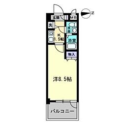 ペスカデリア大楠 1Kの間取図画像