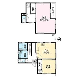 水元一丁目戸建 2DKの間取り