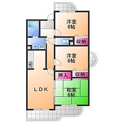 ロサノS北豊中 3LDKの間取図画像