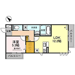 ラプロスペリータ 1LDKの間取図画像