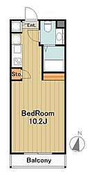 グレイシャスハシモト 1Kの間取図画像