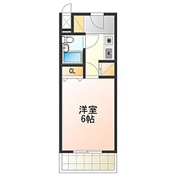 シャルマンフジ下松壱番館 1Kの間取図画像