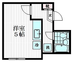 InitiumDomus渋谷本町 3階ワンルームの間取り