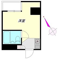 クラッシー久米川 7階ワンルームの間取り