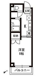 アクアメゾン 1階1Kの間取り
