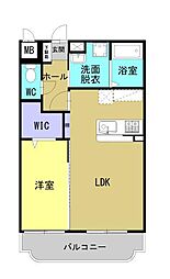 グレイスメゾン咲田 1LDKの間取図画像
