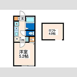 Cannabis Lagoon多摩美 1Kの間取図画像