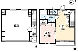 ａｍａｐｏｌａ II 1階1LDKの間取り