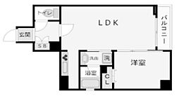 スカイコート浅草雷門 1LDKの間取図画像
