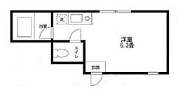 リード南大塚 3階ワンルームの間取り