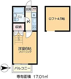 オラシオンT 1Kの間取図画像