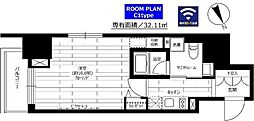 グランドコンシェルジュ六本木 1Kの間取図画像