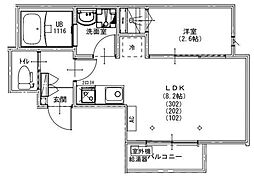 KEIAI RESIDENCE 北上尾V 1LDKの間取図画像