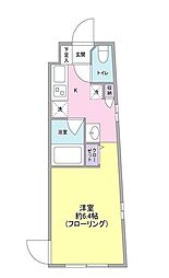 ヒルサイド二子玉川 ワンルームの間取図画像