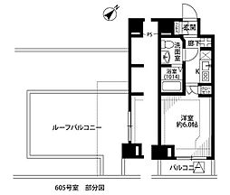 プレール・ドゥーク練馬高野台 1Kの間取図画像