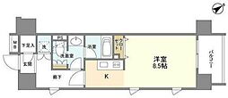クリオ五反田 ワンルームの間取図画像