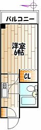 こまばディモーレ 1Kの間取図画像