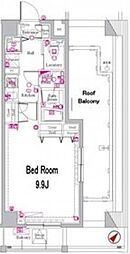 グラントゥルース小竹向原 4階1Kの間取り