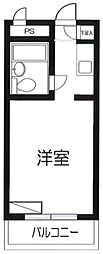 ユースフル祐天寺No.1 ワンルームの間取図画像