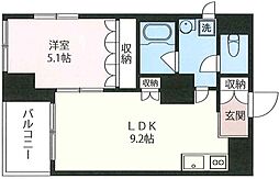 エスティメゾン板橋C6 1LDKの間取図画像