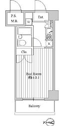 スペーシア池上 1Kの間取図画像