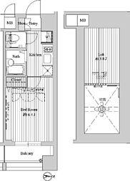 ドゥーエ練馬2 1Kの間取図画像