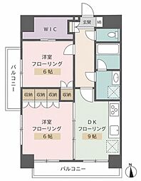 藤和シティホームズ早稲田 2DKの間取図画像