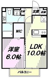 グリーンヒル 1階1LDKの間取り