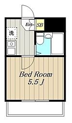 インベストメント橋本 1Kの間取図画像