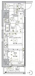 クレイシア秋葉原ラグゼスウィート 1DKの間取図画像