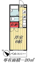 メゾン・ド・ワコー 1Kの間取図画像