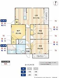 BRIO中野 2SLDKの間取図画像