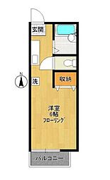 メゾン・ド・ジュネス 1Kの間取図画像