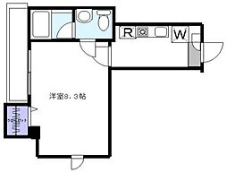 フレア平井 1Kの間取図画像