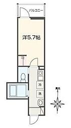 MELLAS入間市IV 1Kの間取図画像